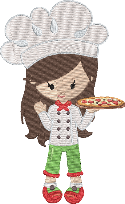 Pizza Party Set Embroidery Design