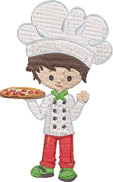 Pizza Party - 17 4x4 Embroidery Design