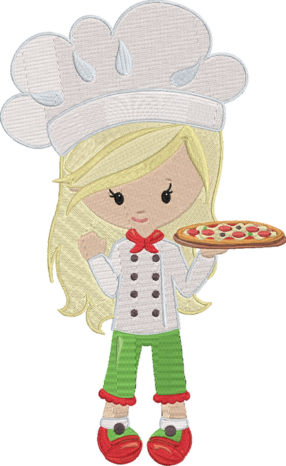 Pizza Party Set Embroidery Design