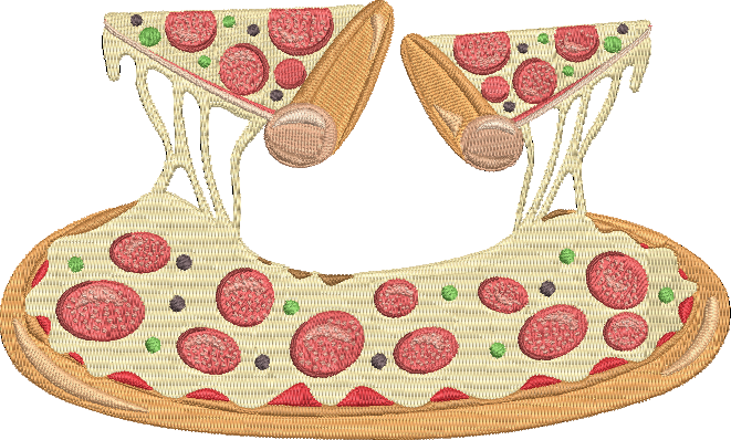 Pizza Party - 22 5x7 Embroidery Design