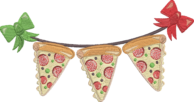 Pizza Party - 23 5x7 Embroidery Design