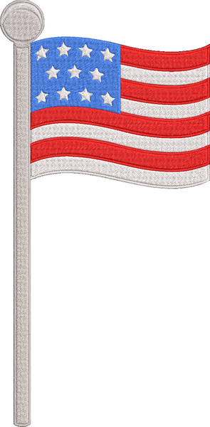 Post Office - American Flag Embroidery Design