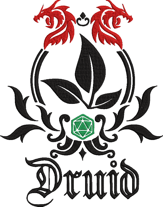 Druid RPG Embroidery Design