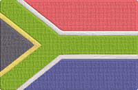 South Africa - Flag Embroidery Design