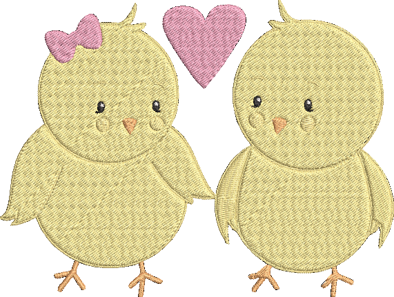 Spring Chickadees - 2 Embroidery Design