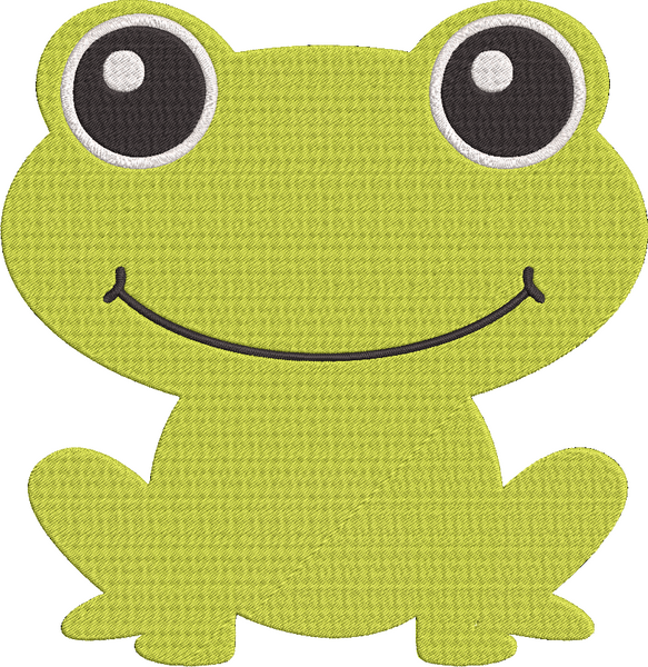 Spring Critters - Frog Embroidery Design