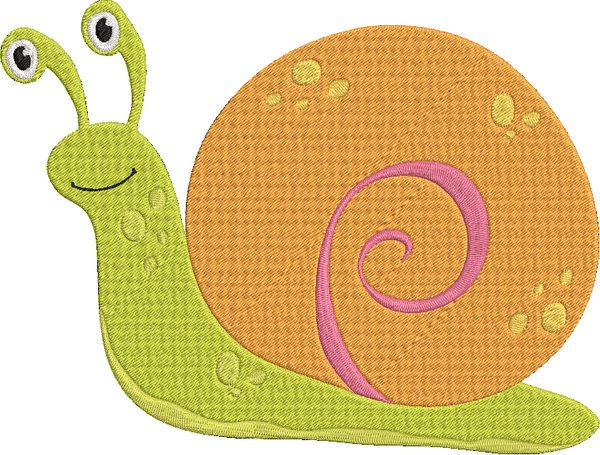 Spring Critters - Snail Embroidery Design