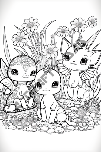 Spring Dragon Coloring Pages Vol 12 - 10 Coloring Page