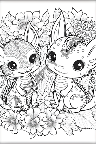 Spring Dragon Coloring Pages Vol 1 - 9 Coloring Page