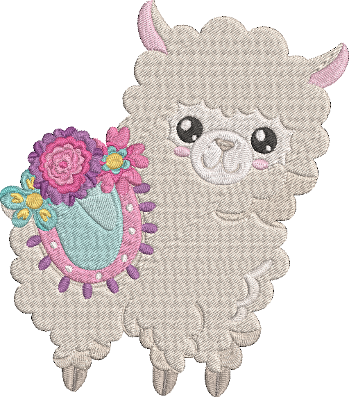Spring Llamas - 7 Embroidery Design