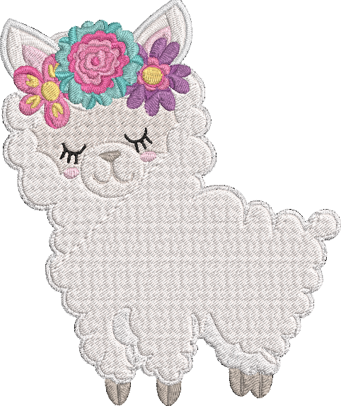Spring Llamas - 9 Embroidery Design