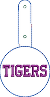 Mascot Keyfobs - Tigers Embroidery Design