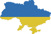 Ukraine - Ukraine Map With Flag Embroidery Design