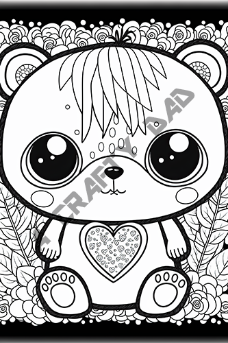 Valentine Bears Coloring Pages Vol 10 - 4 Coloring Page