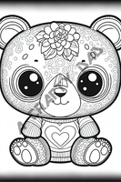 Valentine Bears Coloring Pages Vol 10 - 8 Coloring Page