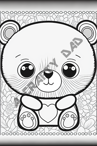 Valentine Bears Coloring Pages Vol 11 - 3 Coloring Page