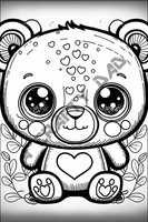 Valentine Bears Coloring Pages Vol 12 - 1 Coloring Page