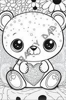 Valentine Bears Coloring Pages Vol 12 - 5 Coloring Page