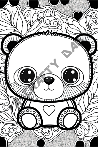 Valentine Bears Coloring Pages Vol 13 - 4 Coloring Page