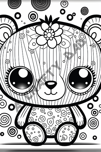 Valentine Bears Coloring Pages Vol 13 - 7 Coloring Page