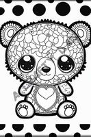 Valentine Bears Coloring Pages Vol 14 - 3 Coloring Page