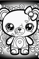 Valentine Bears Coloring Pages Vol 14 - 6 Coloring Page