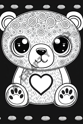 Valentine Bears Coloring Pages Vol 15 - 7 Coloring Page