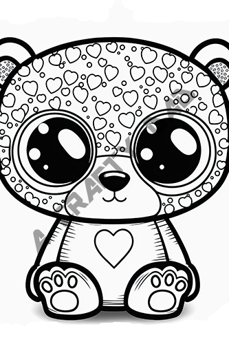 Valentine Bears Coloring Pages Vol 15 - 8 Coloring Page