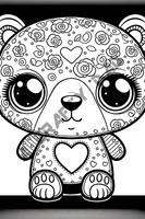 Valentine Bears Coloring Pages Vol 16 - 5 Coloring Page