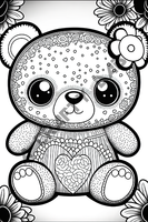Valentine Bears Coloring Pages Vol 16 - 7 Coloring Page