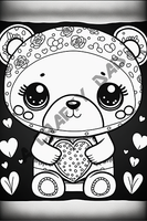 Valentine Bears Coloring Pages Vol 16 - 8 Coloring Page