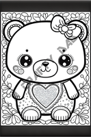 Valentine Bears Coloring Pages Vol 17 - 6 Coloring Page