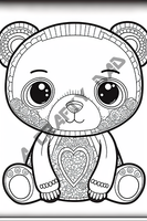 Valentine Bears Coloring Pages Vol 2 - 10 Coloring Page
