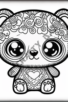 Valentine Bears Coloring Pages Vol 2 - 4 Coloring Page
