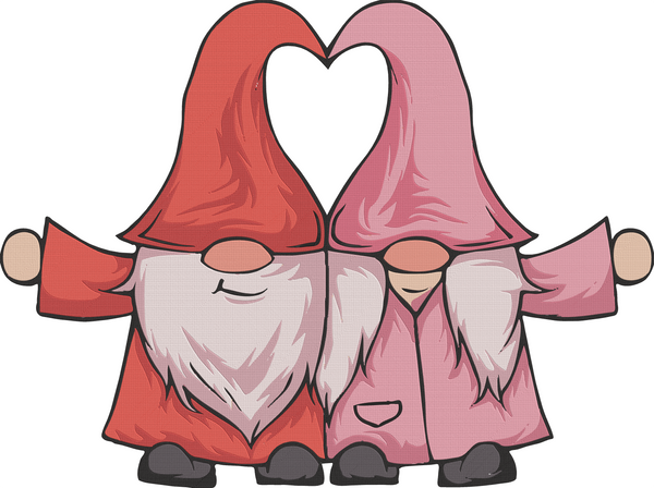Valentine Gnomes US 2 Set Embroidery Design