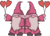Valentine Gnomes US 2 Set Embroidery Design