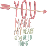 Valentine Word Art TL 2 Set Embroidery Design