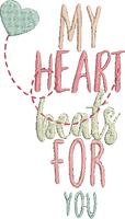 Valentine Word Art TL 7 Set Embroidery Design