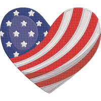 We Remember - Flag Heart Embroidery Design