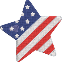 We Remember - Flag Star Embroidery Design