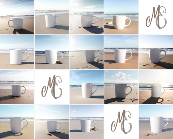 25 Beach Scene Mug Mockups