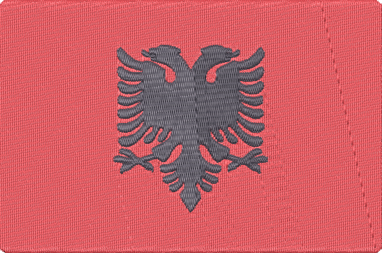 World Flags - albania Embroidery Design