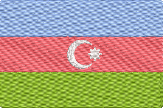 World Flags - azerbaijan Embroidery Design