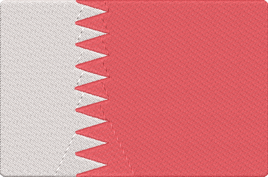 World Flags - bahrain Embroidery Design