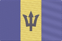 World Flags - barbados Embroidery Design