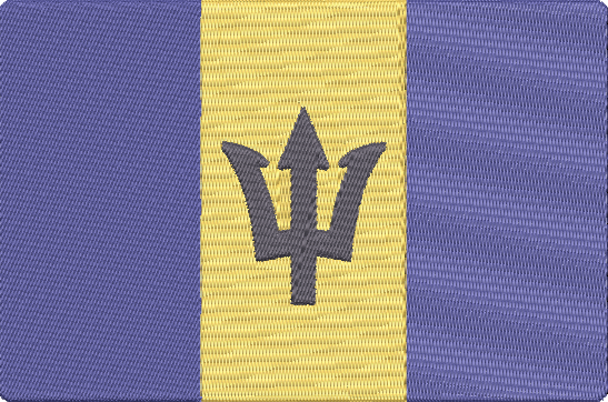 World Flags - barbados Embroidery Design