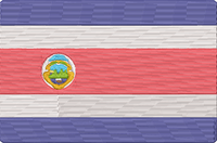 World Flags - costa-rica Embroidery Design