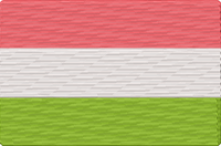 World Flags - hungary Embroidery Design