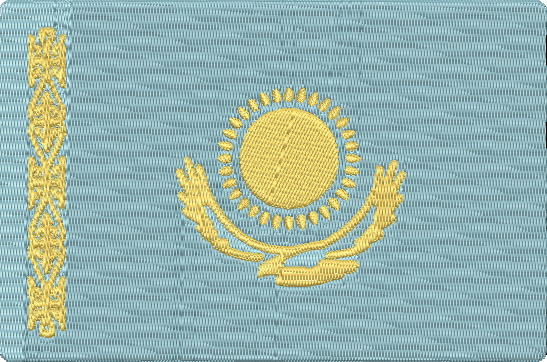 World Flags - kazakhstan Embroidery Design