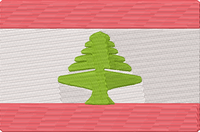 World Flags - lebanon Embroidery Design